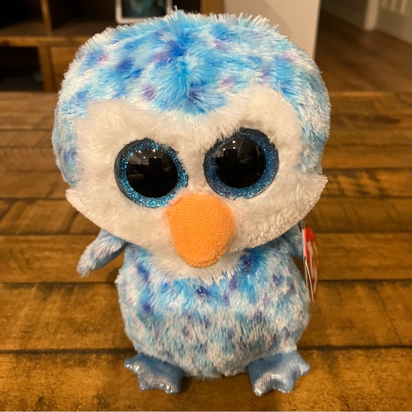 TY Beanie Boos | Ice Cube the blue owl stuffed animal - Picture 1 of 8